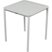 Oviala - Table carrée de terrasse (70x70cm) blanche - Blanc
