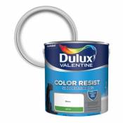 Peinture murs et boiseries Color Resist salle de bains Dulux Valentine satin blanc 2 5L