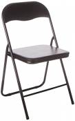 Perel folding chair padded Chaise de camping noir FP168B