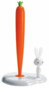 Porte-rouleau essuie-tout Bunny and carrot - Alessi blanc en plastique