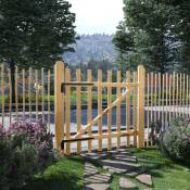 Portillon simple de clôture Bois de noisetier 100x100