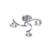 Searchlight - Plafonnier 3 ampoules Sculptured Ice,