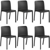 Sp Berner - Définir 6 chaises anthracites de grana