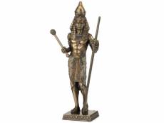 Statue pharaon en résine aspect bronze