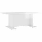 Table basse Blanc brillant 103,5x60x40 cm Agglom¨r¨ - Inlife