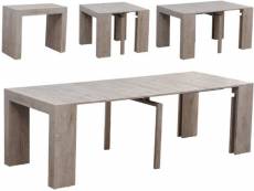 Table console extensible "elsa" - 300-50 x 94 x 75 cm - chêne