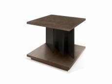 Table d'angle goa - chocolat et noir - symbiosis