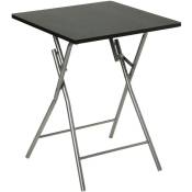 Table pliante Basic - 60 x 60 x 75 - Noir