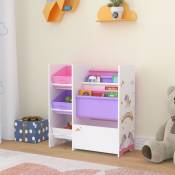 Tagère de chambre pour les enfants avec des conteneurs et des tiroirs diverses décorations taille : Licorne