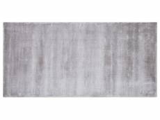 Tapis en viscose gris clair 80 x 150 cm gesi ii 187988
