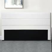Tête De Lit Design Ava - Blanc - 140 Cm, Polyuréthane, Rectangulaire, Style Contemporain, 140 x 6 x 89 cm - Blanc - Meubler Design