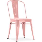 Tolix Style - Chaise de salle à manger en acier - Design industriel - Nouvelle édition - Stylix Orange pâle - Acier - Orange pâle