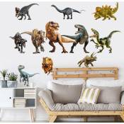 Un lot de Stickers Muraux dinosaures Autocollants Muraux décoration murale pour Chambre Salon bureau cuisine