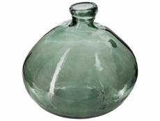 Vase rond verre recyclé d45 vert - atmosphera