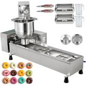 VEVOR Machine De Donuts 220V Machine a Beignet Commerciale a 2 rangees Automatique Pour Faire Beignet et Bonbons 3KW