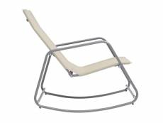 Vidaxl chaise à bascule de jardin crème 95x54x85 cm textilène