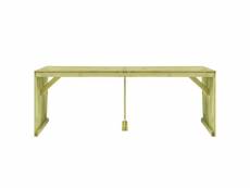 Vidaxl table de jardin 220x101,5x80 cm bois de pin