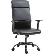 Vinsetto - Fauteuil de bureau manager ergonomique pivotant 360° hauteur assise réglable revêtement synthétique pu noir