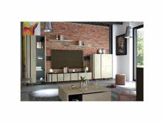 Yuma - ensemble salon meuble tv + vitrine + meuble d'appoint