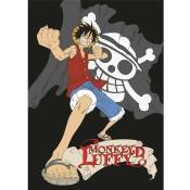 Aymax - Plaid polaire One Piece Luffy - 100x140 cm - Multicolor