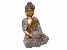 Bouddha & photophore "vintage" 37cm marron
