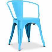 Chaise de salle à manger avec accoudoir Stylix design industriel en Métal - Nouvelle édition Turquoise - Acier - Turquoise