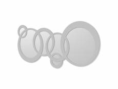 Dekoarte e005 - miroirs muraux modernes | miroirs sophistiqués grands cercles argent |140x70cm E005_1