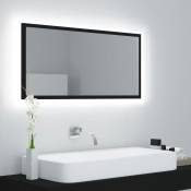 Design In - Miroir de salle de bain à led Miroir suspendu avec led Noir 90x8,5x37 cm Acrylique MJU46299