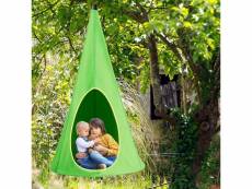 Giantex balançoire nid d’oiseau pour enfant avec tente hamac à suspendu en forme nid avec matériaux résistants aux déchirures, crochet et corde charge