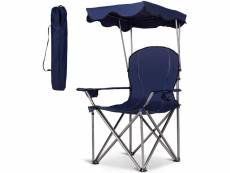 Giantex chaise de camping avec parasol, chaise de plage