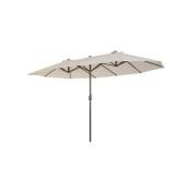 Grand parasol king - Longueur 4,6 m - crème