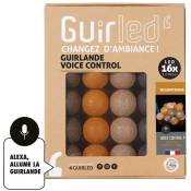 Guirled - Mesopotamia Commande Vocale Guirlande lumineuse boules coton Google & Alexa 16 boules - 16 boules