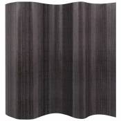 Helloshop26 - Paravent séparateur de pièce cloison de séparation décoration meuble bambou gris 250 cm