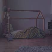 Home Deco Kids - plaid phosphorescent etoile gris 120X150CM