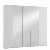 Inside 75 Armoire 5 portes 3 miroirs WILMA 225 cm blanche