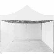 Instent - Moustiquaire pour pavillon 3x3 12 m choix de couleur : noir ou blanc, 2x fermeture éclair, avec bandes velcro pour la fixation,
