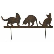 La Grande Prairie - Silhouette chats sur pique en fonte