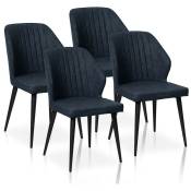 La Silla Española - Lot de 4 chaises de salle à manger de style industriel. Couleur gris anthracite. Modèle Tablada
