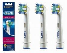Oral-b - flossaction eb25 pack de 3 - brossettes pour brosses a dents électriques