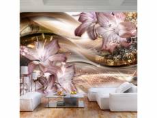Paris prix - papier peint "lilies on the wave brown" 245 x 350 cm