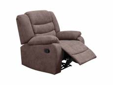 Phoenix - fauteuil relax manuel tissu marron
