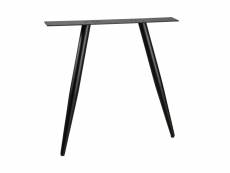Pied de table à 2 positions conique en métal noir