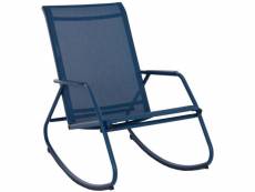 Rocking chair en acier epoxy noa bleu