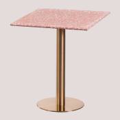 Sklum - Table de Bar Carrée en Terrazzo (60x60 cm)