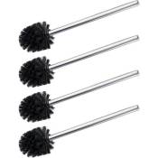 Spare toilet brush, black toilet brush, with stainless