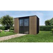 Studio de jardin isolé Touschalets outdoor office M6 bois et - marron