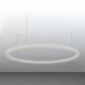 Suspension Giotto LED / Ø 140 cm - Polyéthylène - Slide blanc en plastique