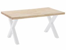 Table à manger en bois coloris chêne nordique / pieds