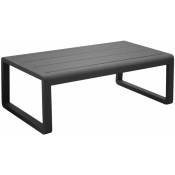Table basse rectangulaire Antonino en aluminium - graphite