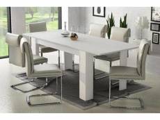 Table de salle à manger extensible, console extensible, table moderne avec rallonge, 160 - 220x88h80 cm, couleur blanc 8052773815642